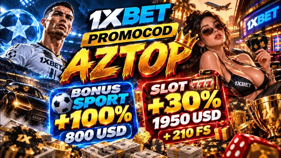 1xbet betting promo, bonus code AZTOP, sports and slots offers explained